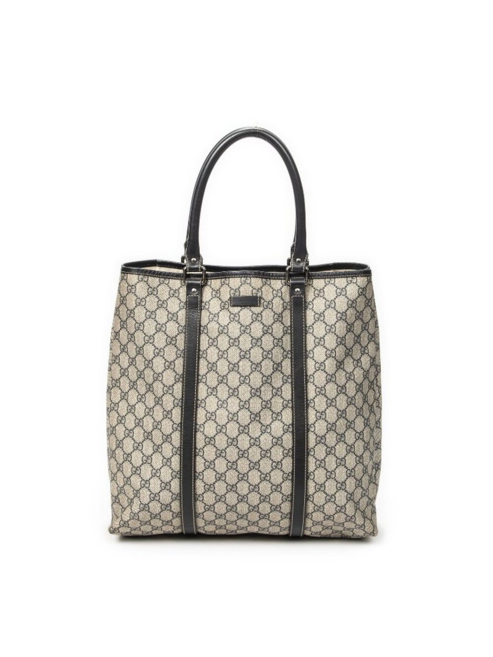 Gucci Vertical Tote Navy Beige Supreme Canvas